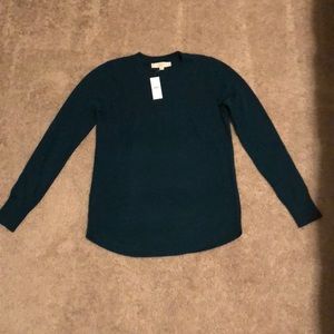 LOFT teal sweater, XS, NWT